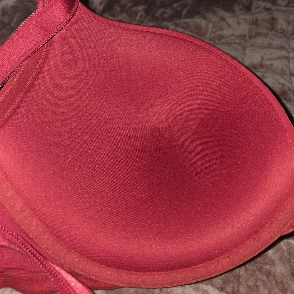 Torrid Smooth Push-Up Plunge Underwire Bra - Red, Size 42D